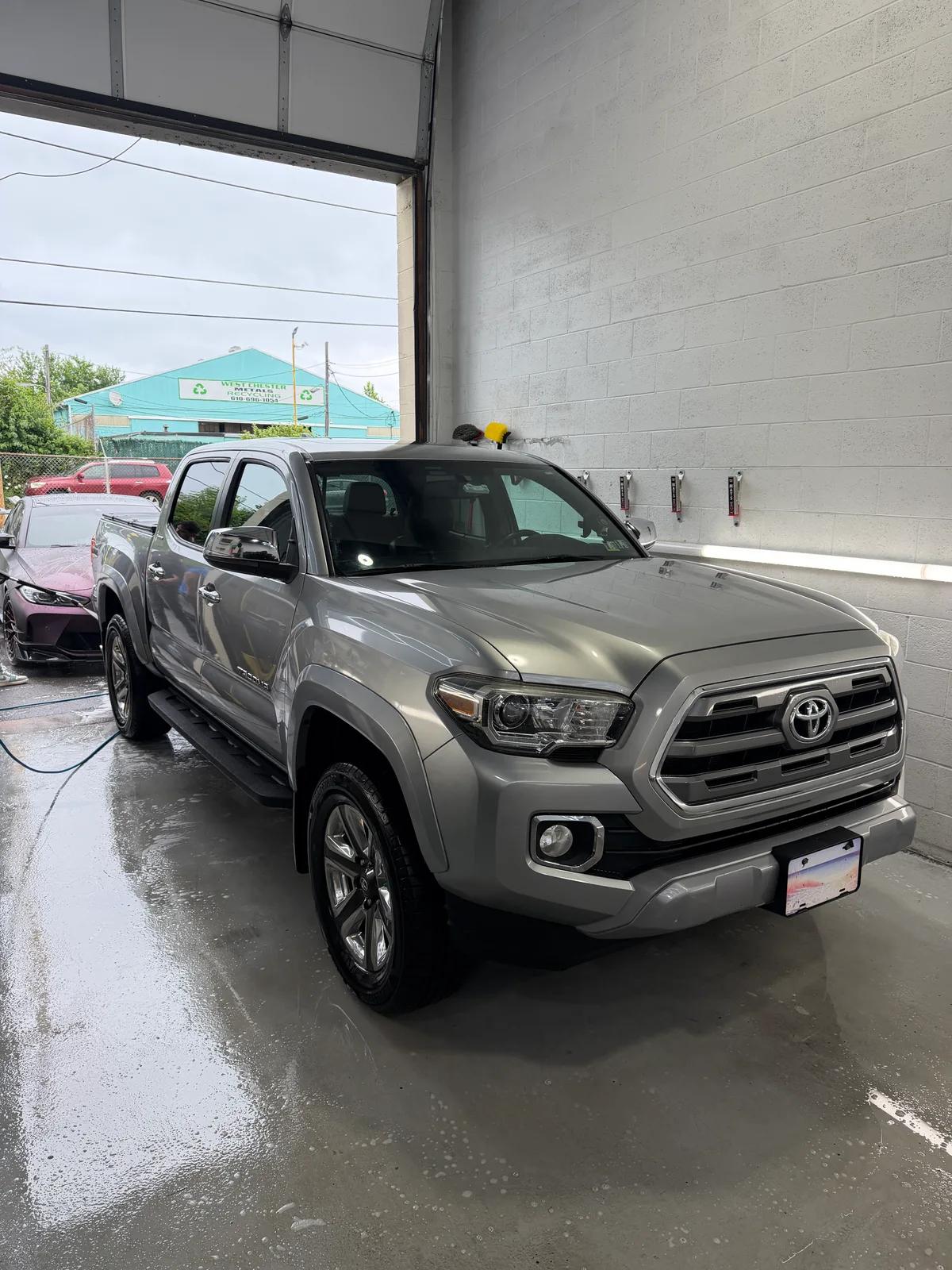 Silver Toyota Tacoma after exterior detail — West Chester PA